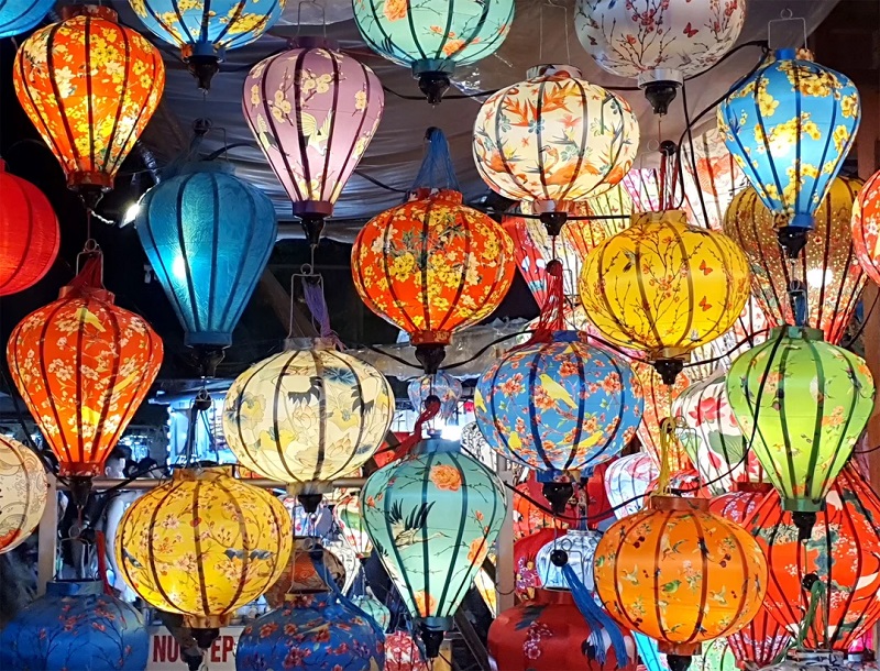 Silk lanterns from Hoi An famous souvenirs and what to buy in Hoi An guide