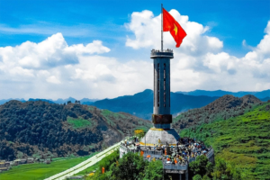 Lung Cu Flag Tower at Vietnam’s northernmost point on the Ha Giang Loop