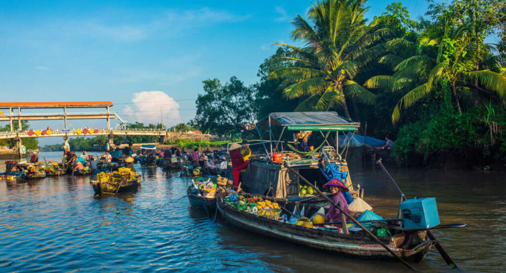 Peaceful rivers, lush greenery, and everyday life in the Mekong Delta of Southern Vietnam