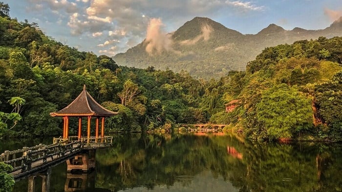 Ba Vi National Park forest and mountain viewpoint near Hanoi