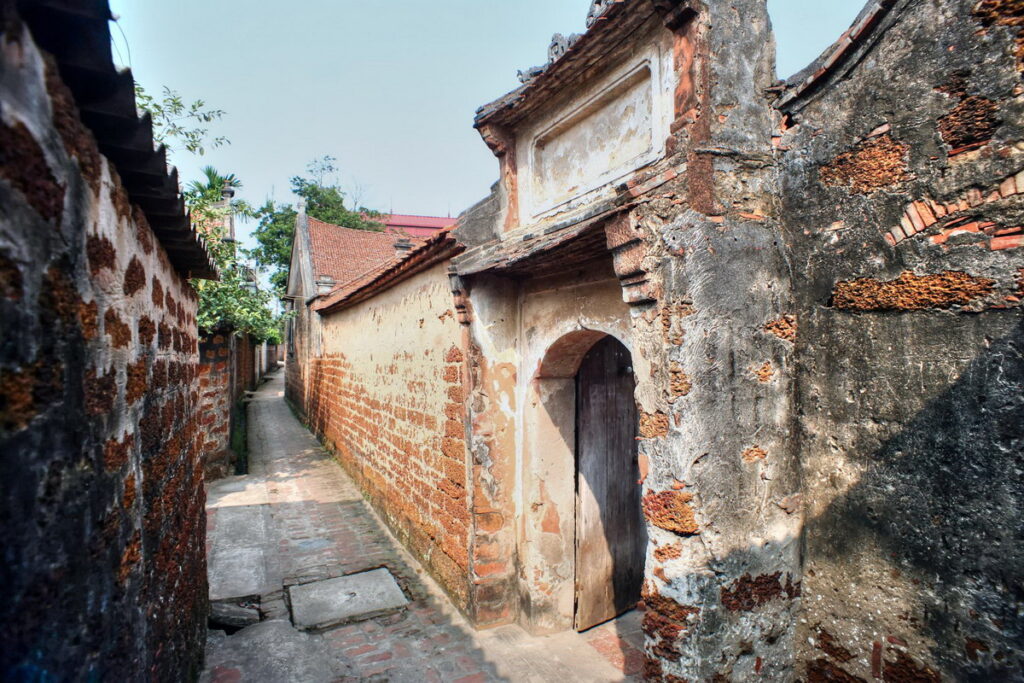 Ancient laterite houses in Duong Lam Village near Hanoi