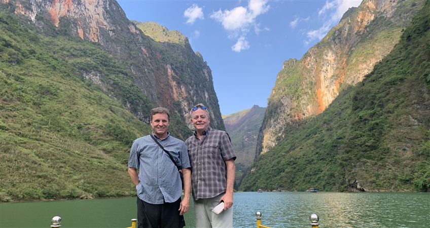 LGBT travel Vietnam – travelers exploring Ha Giang Loop mountains