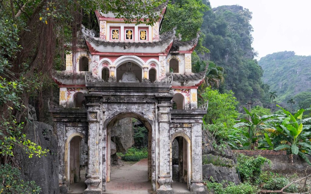 Entrance gate of Bich Dong Pagoda in Ninh Binh