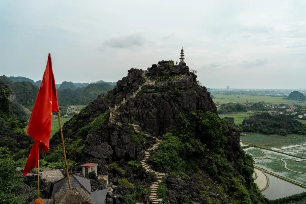 Stone dragon at the top of Hang Mua peak in Ninh Binh