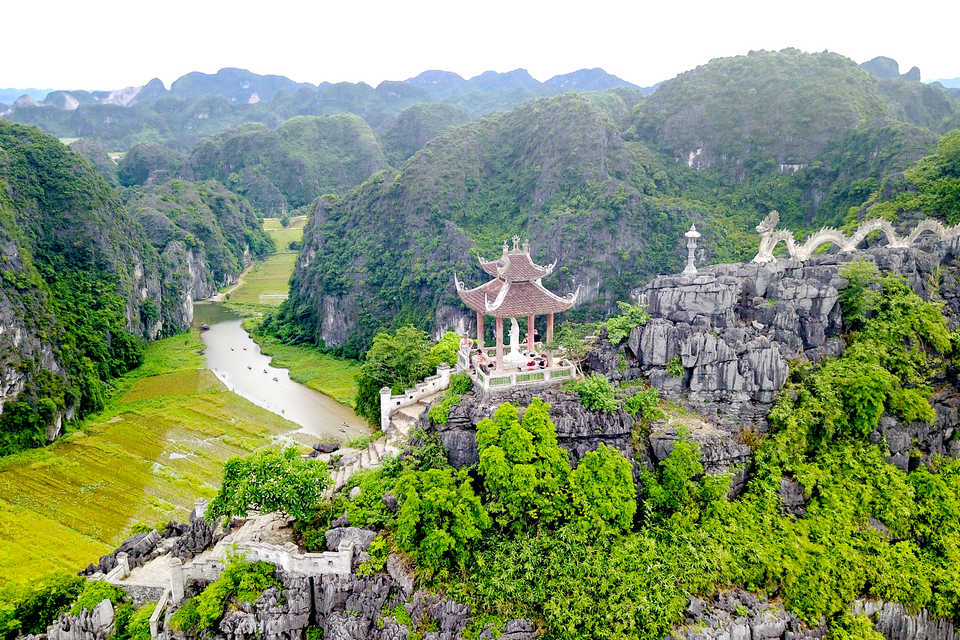 Hang Mua viewpoint overlooking Tam Coc in Ninh Binh