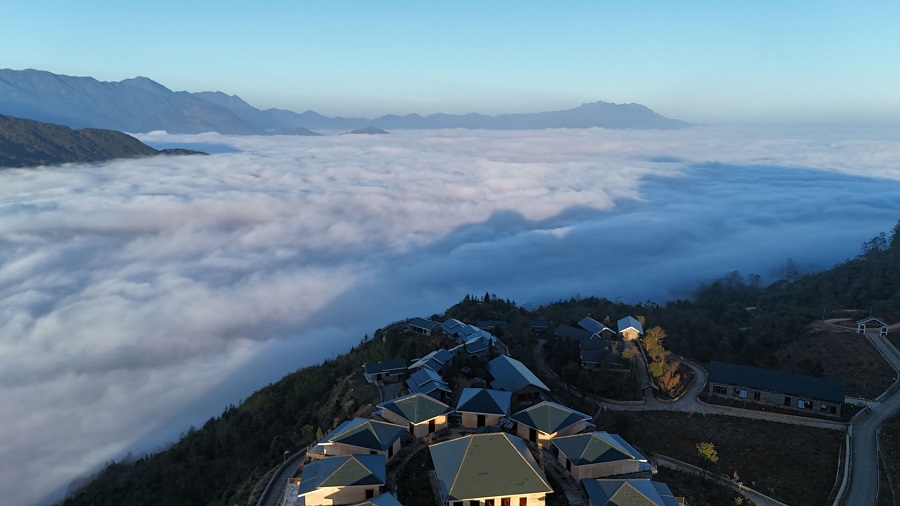 Cloud ocean over Y Ty’s remote mountain villages in northern Vietnam.