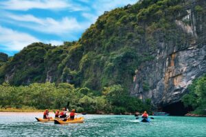 Boat trip inside Phong Nha Cave in Phong Nha Travel Guide