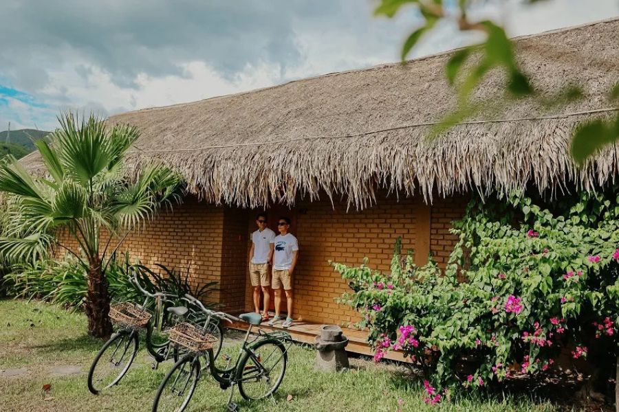 Same-sex couple traveling together in Vietnam