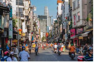 Is Vietnam cheap to travel – street scene in Ho Chi Minh City