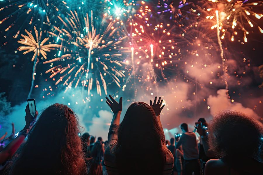 Vietnam Lunar New Year fireworks celebration in Hanoi