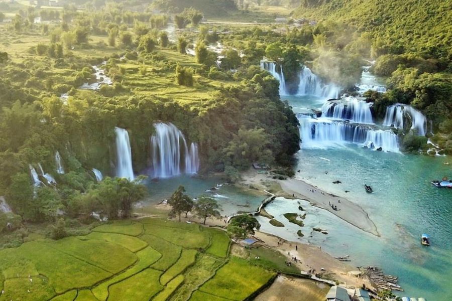 Mountain and limestone landscape in Vietnam