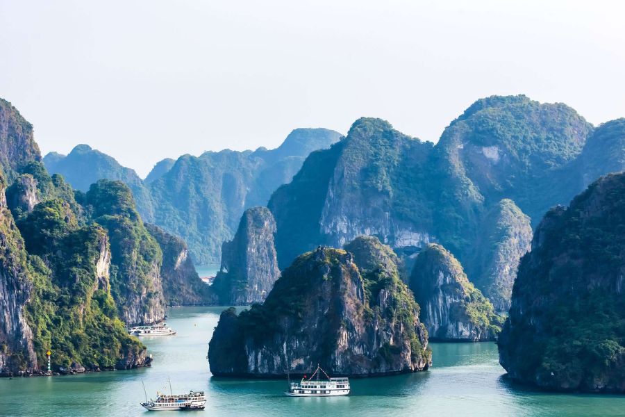 ha long bay limestone islands vietnam