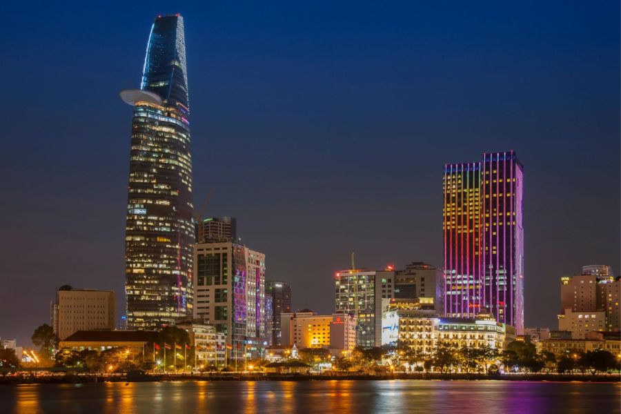 ho chi minh city modern skyline vietnam