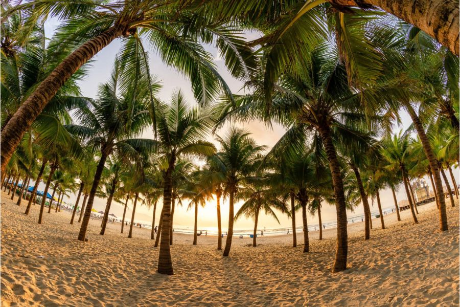 My Khe Beach in Da Nang with soft sand and calm water