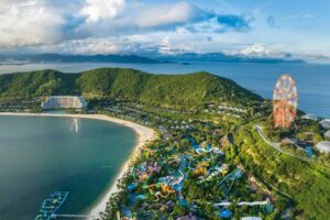 Hidden beaches in Vietnam with clear blue water and tropical coastline