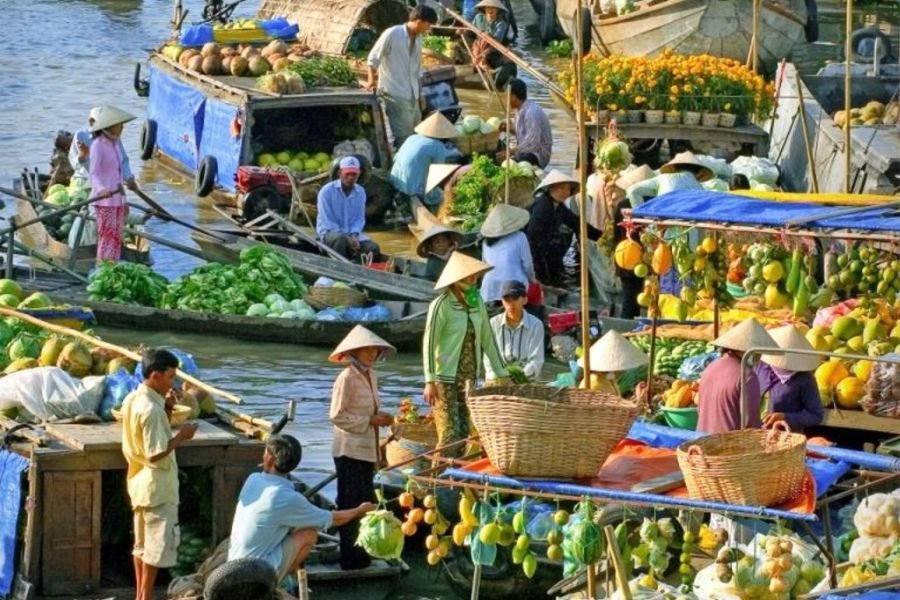 Floating market local experiences Vietnam