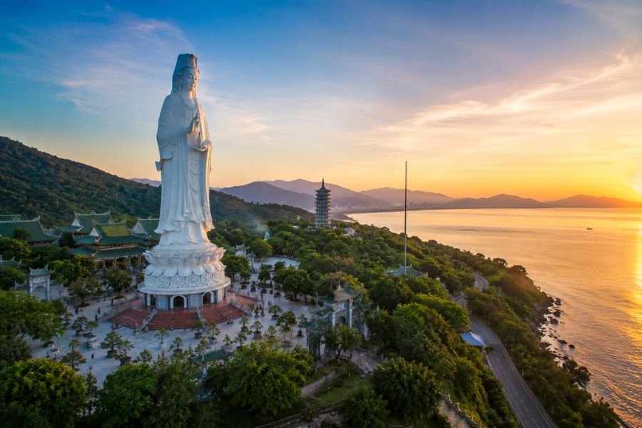 Linh Ung Pagoda and Lady Buddha on Son Tra Peninsula in Da Nang