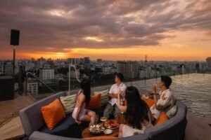 Skylight Nha Trang rooftop overlooking the city coastline