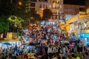 Street food at Da Lat Night Market in Vietnam