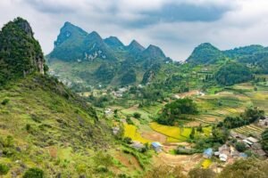 Ha Giang in October with dramatic mountain scenery